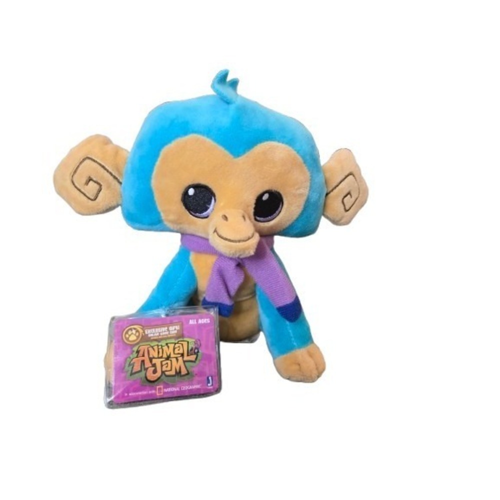 Animal Jam 2016 Funky Blue Monkey Plush 6/7" Jazwares Wildworks